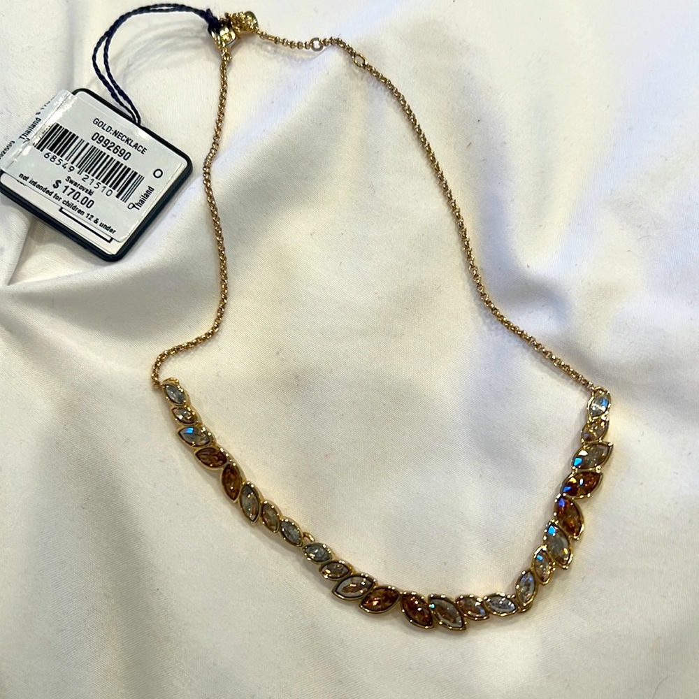 Swarovski Gold Necklace